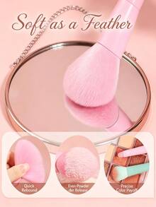 1/17Pcs Candy Color Gradient Makeup Brush Set, Soft Fluffy Powder Foundation Contour Eyeshadow Blending Brushes, Professional Cosmetic Beauty Tools - Multicolor - View 2