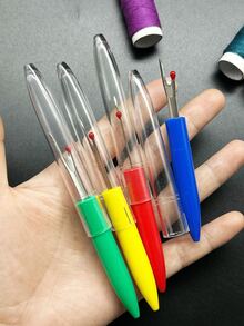 [4pcs]Colorful Medium Seam Ripper, With Metal Blade, Red, Yellow, Blue, Green 4 Colors Assorted, Suitable For Removing Incorrect Stitches, Opening Buttonholes, Adjusting Clothing Patterns And Other Sewing Operations - Medium Seam Ripper - View 3