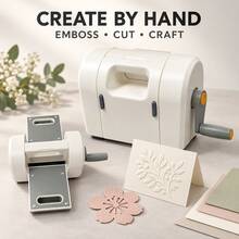 Handheld Manual Embossing Machine, Manual Roller Paper Craft Die Cutting Machine, DIY Scrapbook Greeting Card Embossing Tool, Portable No-Power Hand-Operated Cutting And Embossing 2-In-1 Tool, Cardstock Scrapbook Crafting Machine - Multicolor - View 4