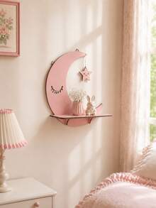 1pc Moon Star Hanging Storage Rack Cute Girl Heart Pink Wall Hanging Storage Rack Christmas Small Ornament Rack Home Decoration Suitable For Wall Hanging Decorative Gifts - Multicolor D - View 9
