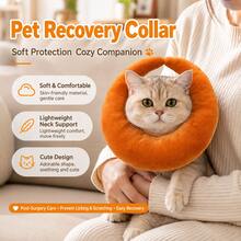 Plush Moon Elizabeth Collar, Anti-Licking Collar For Cats And Dogs, Soft Pet Post-Surgery Recovery Collar, Pet Collar - Multicolor - View 3