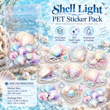 Heart Of The Ocean Series Holographic PET Sticker Pack, Marine Life Theme Planner Stickers, DIY Decorative Stickers - Multicolor - View 2