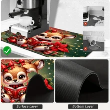 1pc Dish Drying Mat, Coffee Machine Mat, Cartoon Christmas Reindeer Pattern Dish Drying Mat, Kitchen Dish Drainer Mat, Protect Tabletop From Scratches, Suitable For Christmas And Other Holiday Scenes, Tabletop Decor Mat, Multi-Purpose Drying Mat, Home Gift, Tabletop Decoration - XYLSD-1137 - View 9