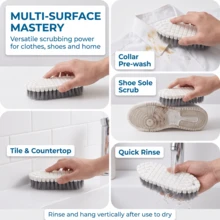 Flexible Bendable Brush, Multi-Function Cleaning Brush, Suitable For Bathroom Tiles, Kitchen Sink, Bathtub, Corner Stain Scrubbing, White Household Cleaning Tool - A - View 3