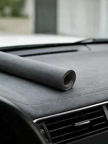Self-Adhesive Suede Car Wrap Vinyl, Alcantara-Like Faux Suede Fabric Sticker, High Adhesion DIY Cuttable Interior Modification Decal, Suitable For Dashboard, Center Console, Door Panel, Steering Wheel, Car Roof Liner - A - View 2