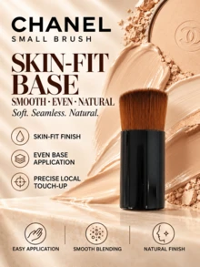 Chanel Small Brush 1PC/3PCS, 4cm*1.5cm Compact, Soft Bristles For Easy Blending, Suitable For Base Makeup, Foundation, Blush, And Touch-Ups - Small Brush - View 8