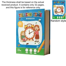 32Page Children's Time Workbook, Suitable For Home Education And Kindergarten Activities, Includes Reading And Math Practice Sheets, Great For Classroom Teaching And Back To School Supplies. - Multicolor - View 12