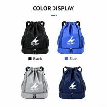 1pc Solid Color Drawstring Bag, Simple Drawstring Closure Design Storage Bag For Football Basketball Sports, Unisex Sports Cycling Swimming Yoga Storage Backpack, Student Backpack - GO LIGHT Sports Backpack - View 5