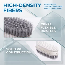 Flexible Bendable Brush, Multi-Function Cleaning Brush, Suitable For Bathroom Tiles, Kitchen Sink, Bathtub, Corner Stain Scrubbing, White Household Cleaning Tool - A - View 4