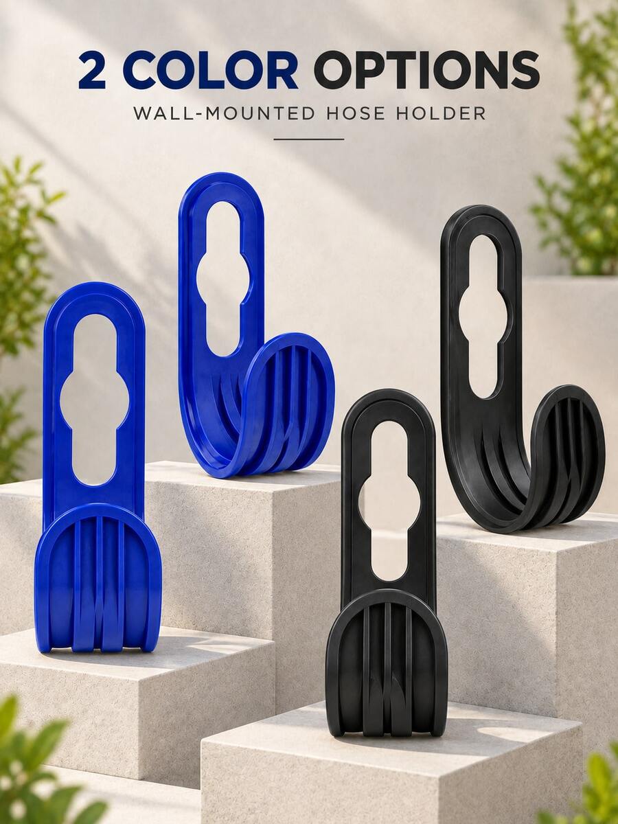2pcs Garden Hose Storage Rack, Wall-Mounted Plastic Hose Holder Support ...