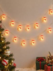 Lampu Hias Natal Bentuk Manusia Salju 20 LED, Bertenaga Baterai, Cocok untuk Dekorasi Natal Luar Ruangan, Halaman Rumput, Teras, Jalan Setapak, Pagar, Taman, Liburan, Pesta Musim Dingin, Rumah, Lampu Suasana Pesta, Lampu Atmosfer - manusia salju - View 6