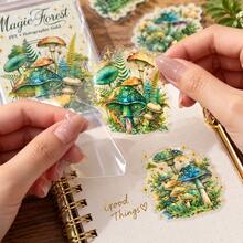 Magic Forest Series Laser Gold PET Sticker Pack, Mushroom Theme 3D Foil Stamping Planner Stickers, DIY Decorative Stickers - Multicolor - View 6