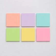 Colorful Square Sticky Notes 7.5*7.5cm Multi-Color Self-Adhesive Memo Pads For Study, Office, Planning, Recording And Reminders - one-size - View 12