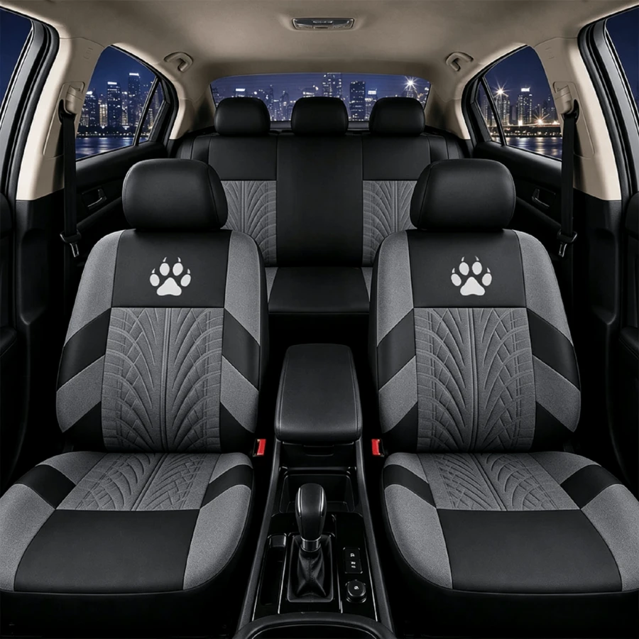 Car Seat Covers Full Coverage All Season Universal, Personalized Printed Seat Cushions, 5-Seater, Wear-Resistant, Multi-Color Options, Sedan SUV Universal, Seat Protector - 9-piece Press Set - View 1