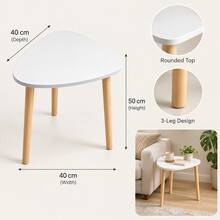 Side Table 40x40x50cm, Small Accent Table For Living Room Bedroom Balcony Patio And Sofa Side - Multicolor - View 8