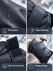 Winter Outdoor Faucet Cover, Reusable Insulated Faucet Protector, PU Leather Shell With Straps, Suitable For Cold Weather In Snow And Rain Seasons, Essential Garden Faucet Accessory For Yard, Patio And Home - Multi-color - View 8