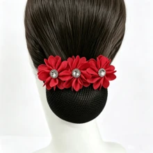 Floral Print Bohemian Fashion Hair Net Bun - Multicolor - View 8