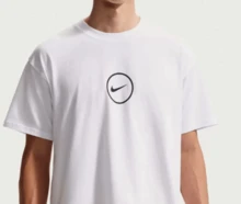 Nike AS M NK M90 OC Basketball Crew Neck Pullover Lengan Pendek, Pria, Putih - Putih - View 3