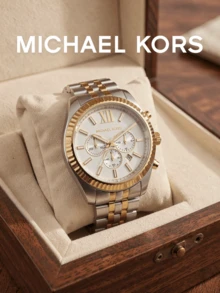 Michael Kors Men's Multifunction Quartz Watch, Two-Tone Steel Band, Gold-Tone Bezel, Roman Numeral Sub-Dial - one-size - View 5