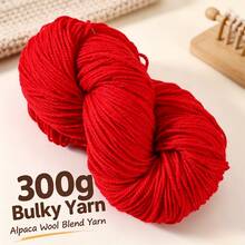 LIRISNLY Benang Campuran Wol Alpaka Tebal 300g, Benang Rajut Tangan untuk Membuat Sweater, Syal, Topi, dan Selendang DIY, Benang Tenun Kerajinan Aneka Warna - beraneka warna - View 18