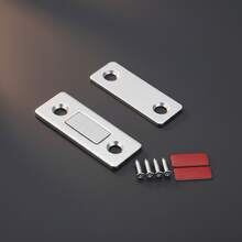 2 Pcs Invisible Cabinet Door Catch No Drilling ABS Plastic Sliding Wardrobe Closet Hardware - Multicolor - View 7