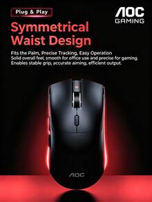 AOC GM230 Tri-Mode Wireless Mouse Bluetooth 2.4G Wired Lightweight Gaming Mouse Universal For Laptop Office Multiple Colors Available - View 6