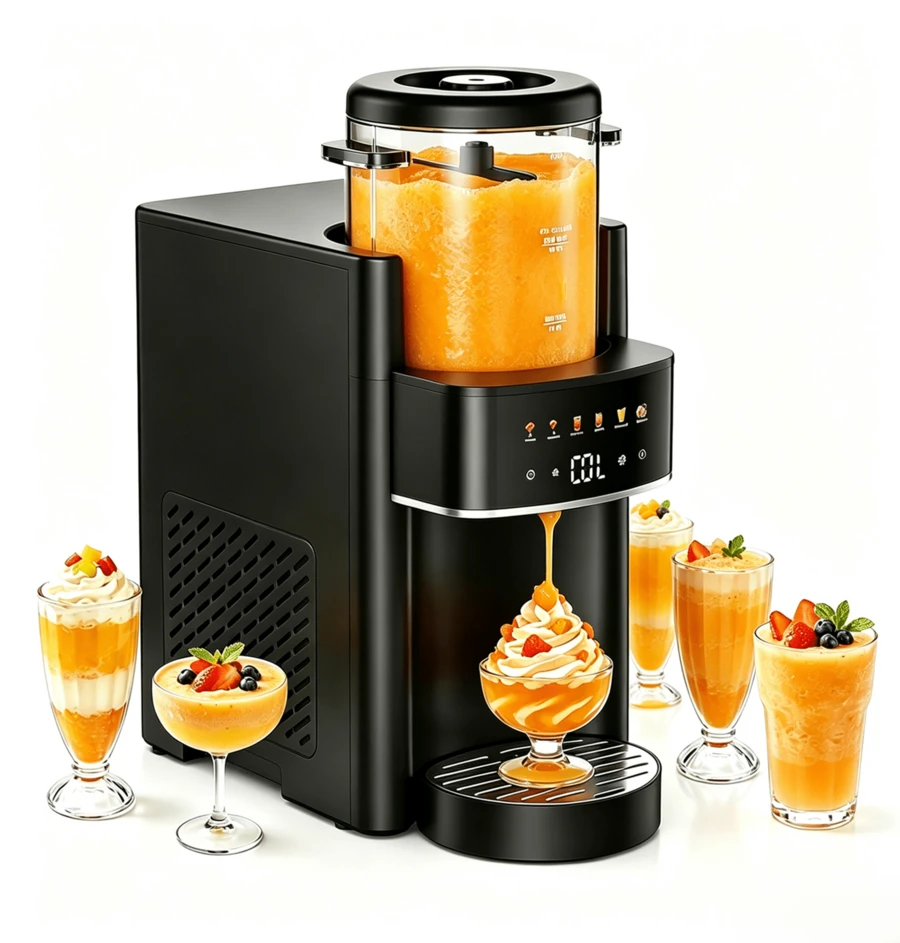 40oz Slushie Maker Machine,Ice Cream Maker,Auto-Clean,LED Display,3 Preset Program, Frozen Drink Smoothie Slushy Machine For Milkshakes, Margaritas, Frappes And More