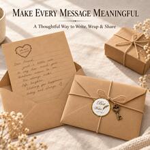 6/12 Sets Vintage Stationery Set, Writing Paper With Matching Envelopes, Old-Style Stationery Set, Suitable For Letter Writing And Invitations - Style a - View 2