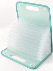 Handheld Vertical Expanding File Folder, File Storage Organizer, 13-Pocket Test Paper Storage Bag, Paper Document Storage, Large Capacity Design, Multi-Pocket Design, Suitable For Organizing Files, Invoices, Receipts And Various Documents, Durable - Multicolor - View 5