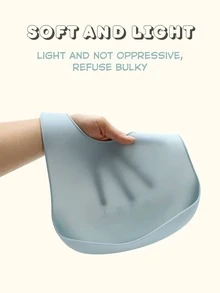 1pc Silicone Baby Bibs Waterproof,100% Soft & Light Silicone,Baby Feeding Essentials,Toddler Gifts,Adjustable To Any Size And All Seasons - Multicolor - View 7