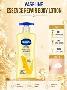 Sữa dưỡng thể Vaseline Intensive Care, size du lịch 200ml, size đầy đủ 400ml, dưỡng ẩm hàng ngày, cải thiện độ thô ráp, nuôi dưỡng và bảo vệ da, làm dịu tình trạng khô da hiệu quả, phù hợp cho mọi loại da - Sữa dưỡng thể Double Protection Essence Repair - Xem 2