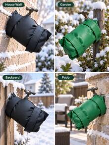 Winter Outdoor Faucet Cover, Reusable Insulated Faucet Protector, PU Leather Shell With Straps, Suitable For Cold Weather In Snow And Rain Seasons, Essential Garden Faucet Accessory For Yard, Patio And Home - Multi-color - View 10