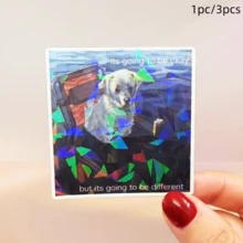 Dog Sitting On Chair In Water, A Very Real Comfort - Waterproof Vinyl Sticker - Durable Smooth Surface, Self-Adhesive Bumper Sticker, Suitable For Cars, Windows, Laptops, Trucks, Water Bottles - Multi-Purpose Durable Design, Car Sticker - Vinyl - View 1