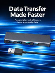 ASUS HA402 USB Hub, USB 2.0, 4-Port High-Speed Data Transfer, Easy Hard Drive Access, Supports 4-Port Connection, Plug And Play - View 2