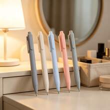 10pcs Multi-Color Retractable Ballpoint Pens, Morandi Colors, Minimalist & Smooth Writing For Office, Study & Journaling - Multi-color - View 4