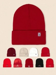1pc Christmas Knitted Hat, Multi-Style Warm Knit Beanie, Casual Versatile Winter Hat Suitable For Outdoor, Street, Commuting - Knitted Hat - View 15