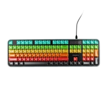 MOFii 708 Wired Keyboard, Semi-Transparent Crystal Keycaps RGB Backlit Membrane Keyboard, Full Size 105 Keys With Numeric Keypad, Ergonomic USB-C Wired Plug And Play, For Desktop Laptop PC Home Office - View 12