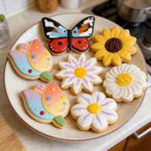 3pcs Bee Rose Sunflower / Butterfly Tulip Sunflower / Dragonfly Butterfly Flower Stainless Steel Cookie Cutter Set, Flower & Insect Theme Cookie Mold, Suitable For Fondant, Cookies, Icing Cookie Shaping, Home Baking DIY Dessert Making, Fun Cookie Shaping Tool - View 8