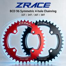 ZRACE BCD96 對稱式齒盤 32T 34T 36T 38T 黑紅 7075AL CNC 硬度 15+ 適用於山地單車曲柄組 - 黑色 - 查看 2