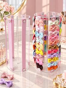 Large Capacity Bow Hair Clip Storage Rack & Hair Clip Organizer, Acrylic Hair Accessory Display Stand, Suitable For Bows, Hair Clips And Hair Pins, Girls Bedroom Vanity Storage Rack - Multicolor - View 4