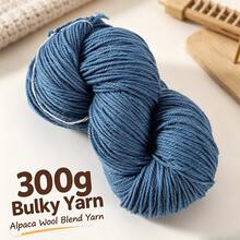LIRISNLY Benang Campuran Wol Alpaka Tebal 300g, Benang Rajut Tangan untuk Membuat Sweater, Syal, Topi, dan Selendang DIY, Benang Tenun Kerajinan Aneka Warna - beraneka warna - View 26