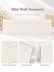 1pc Different Style Mini House Model Wall Accessory, Nordic Leisure Style Miniature Furniture, Made Of Durable Plastic, Can Be Freely Assembled And Connected, Important Material For Making Children's Exclusive Small Castle - Square Panel - View 3