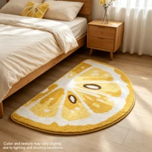 Fruit Bath Mat Cute Bathroom Rug, Lemon Bathroom Floor Mat, Cute Fruit Shaped Non-Slip Washable Decorative Bathtub Mat Shower Rug Cool Floor Mat, Very Soft, Quick Dry, Suitable For Bathroom, Kitchen, Entrance, Hallway, Bedside, Living Room, Bedroom. Machine Washable, Non-Slip Backing Rug, Suitable For Christmas, Thanksgiving, Valentine's Day Christmas Decor, Bathroom Accessories, Room Decor Set - Lemon - View 8