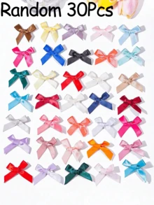 50/30/10 Pcs Colorful Satin Hair Bow Clips Set Small Ribbon Bow Alligator Clip Hair Accessories Girls Women Hair Accessories Festival Fall Style Y2k - Multicolor - View 7