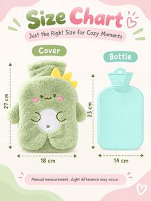 Water-Fillable Hot Water Bottle, PVC Material, Explosion-Proof And Anti-Scald, Cute Plush Design, Removable And Washable, Back To School Supplies - Hot Water Bottle - View 2