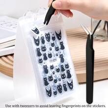 Large Capacity Sticker Storage Album, Japanese-Style Semi-Transparent ...