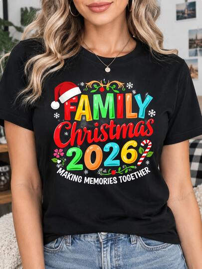 Oversize For Family Christmas 2026 T-Shirt - Festive Holiday Apparel For Gifting, Perfect For Family Gatherings And Celebrations!