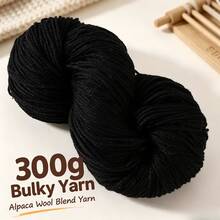 LIRISNLY Benang Campuran Wol Alpaka Tebal 300g, Benang Rajut Tangan untuk Membuat Sweater, Syal, Topi, dan Selendang DIY, Benang Tenun Kerajinan Aneka Warna - beraneka warna - View 24