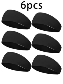 1/6pcs Unisex Solid Color Sports Headband, Fitness Headband, Suitable For Cycling, Yoga, Hiking, Running - Multicolor - View 10