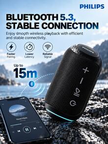 PHILIPS TAS3209 Wireless Bluetooth Speaker Portable Outdoor Speaker Waterproof High-Quality Bass Portable Computer Desktop Speaker Waterproof Design - View 4